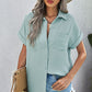 Pocketed Short Sleeve Button Down Shirt
