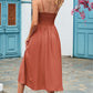Smocked Spaghetti Strap Midi Dress