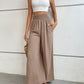 Wide Waistband Relax Fit Long Pants