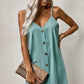 Buttoned Spaghetti Strap Dress
