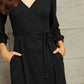 Marlie Surplice Flare Ruching Dress