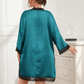 Plus Size Contrast Spliced Lace Deep V Slit Night Dress