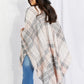 Leto Punch of Plaid Lightweight Poncho