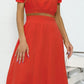 Puff Sleeve Crop Top and Maxi Skirt Set