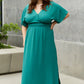 ODDI Full Size Woven Wrap Maxi Dress