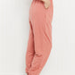 Zenana Full Size Drawstring Waist Joggers in Ash Rose