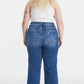 BAYEAS Full Size High Waist Two-Tones Patched Wide Leg Jeans