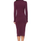 Ribbed Turtleneck Long Sleeve Dress