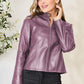 Mock Neck Zip Up Jacket