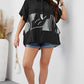 Plus Size Printed Flutter Sleeve Shirt