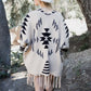 Leto Muir Woods Geometric Print Cardigan