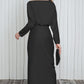 Megean Bateau Neck Midi Dress