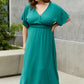 ODDI Full Size Woven Wrap Maxi Dress