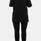 V-Neck Slit Top and Pants Set