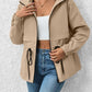 Drawstring Zip Up Hooded Jacket