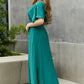 ODDI Full Size Woven Wrap Maxi Dress