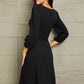 Marlie Surplice Flare Ruching Dress
