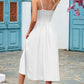 Smocked Spaghetti Strap Midi Dress