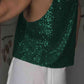 Sequin Deep V Tank