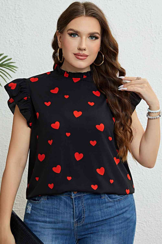 Heart Butterfly Sleeve Top