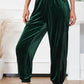 Elastic Waist Pocketed Pants
