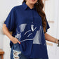 Plus Size Printed Flutter Sleeve Shirt