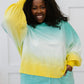 Zenana Hello Summer Full Size Run Ombre Cropped Sweatshirt