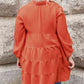Plus Size Collared Balloon Sleeve Shirt