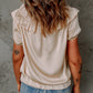 Ruffled Off-Shoulder Short Sleeve Top
