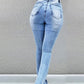 Women's High Waist Slit Hem Jeans